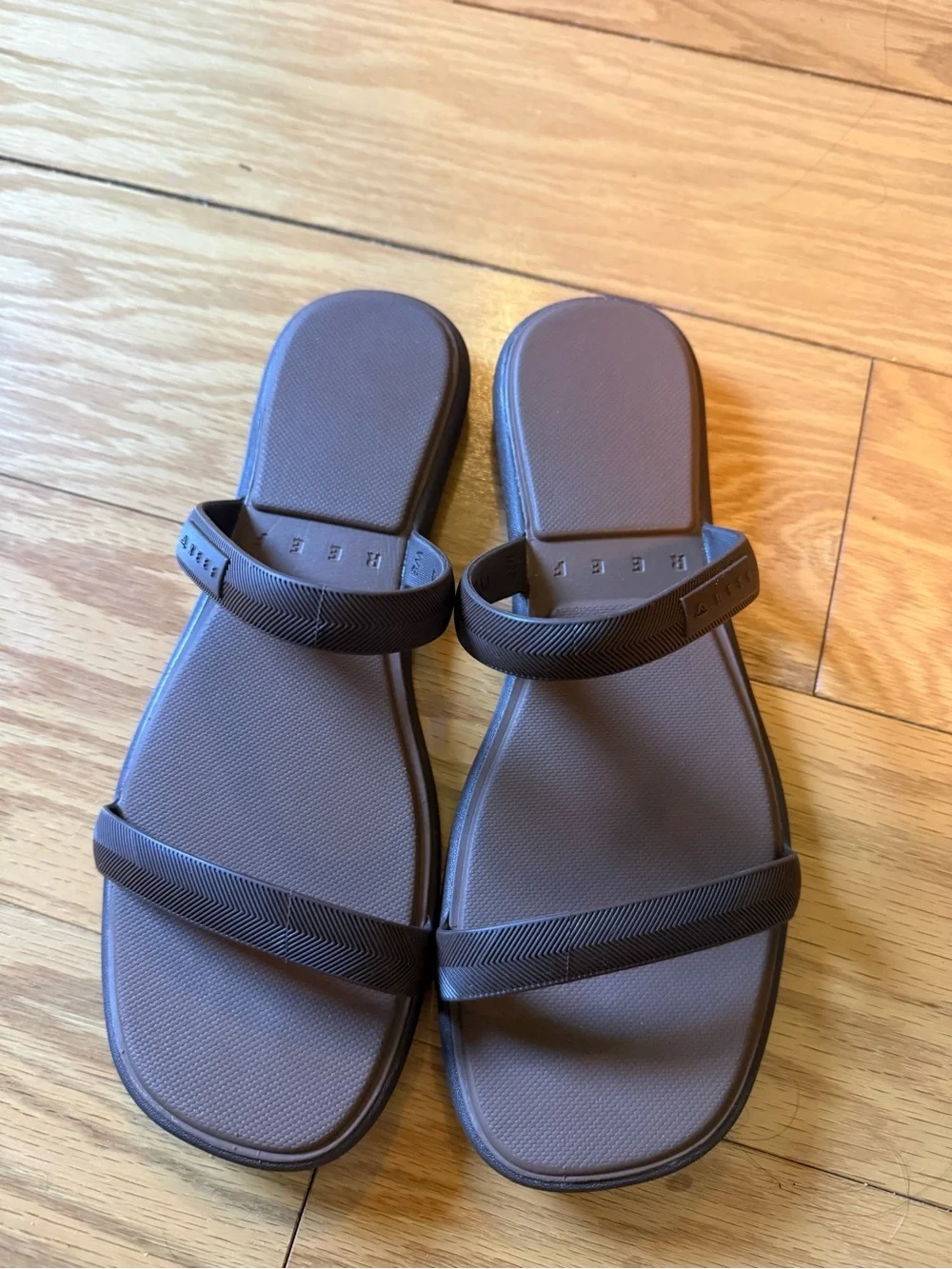 Reef Brown Double-Strap Slide Sandals
